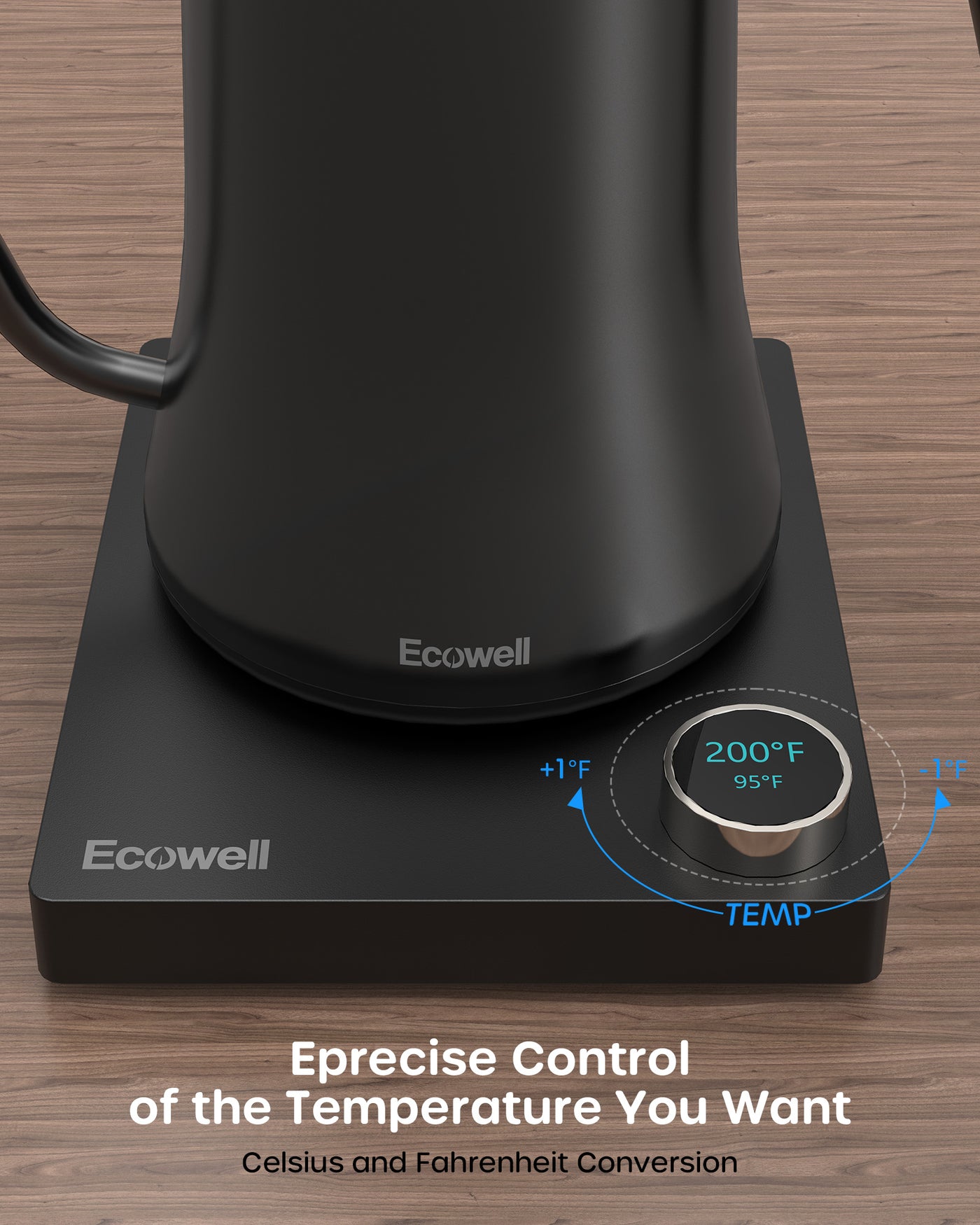  ECOWELL - Elektrische Zwanenhals Waterkoker