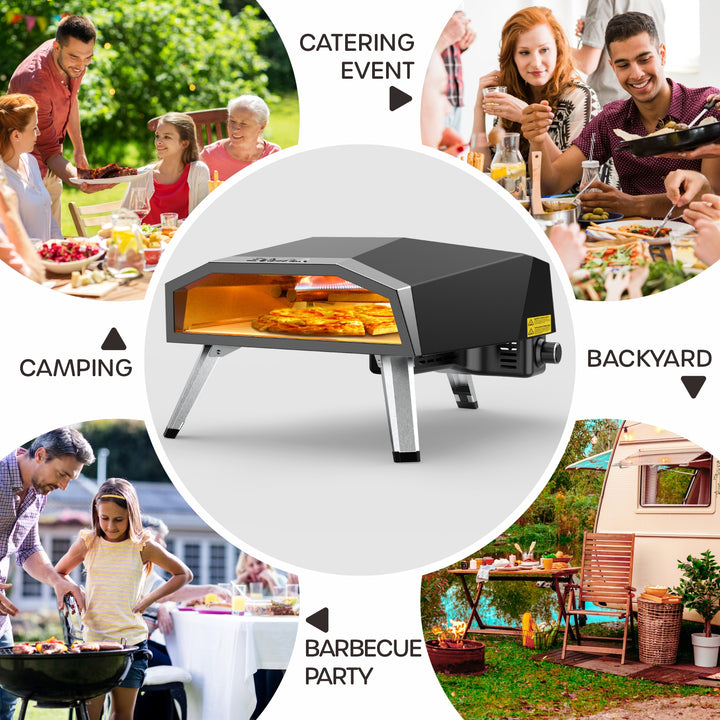 エコジョーズコンロセット ECOWELL 16” Gas Outdoor Pizza Oven – Ecowell Products Store